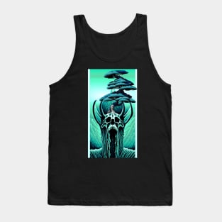 Skeleton With Bonsai Tree Growing Out Of Its Head Tank Top